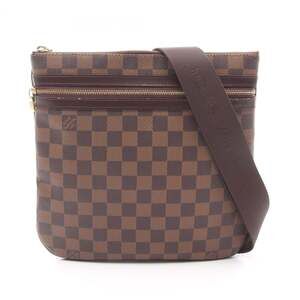 LOUIS VUITTON Brown Damier Leather Pochette Shoulder Bag